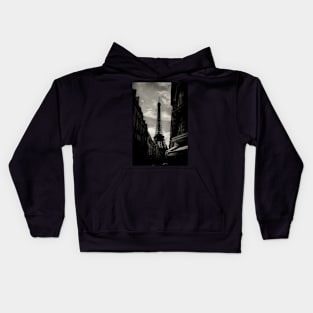 Paris on a moody day Kids Hoodie